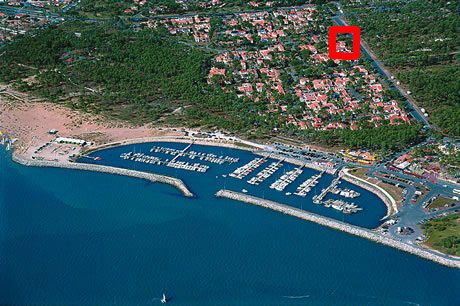 emplacement de la villa 130 dans le cadre rouge